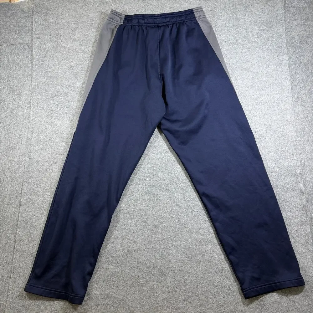 Under Armour ColdGear Sweatpants Mens M Navy Gray Drawstring Loose Fit Lounge